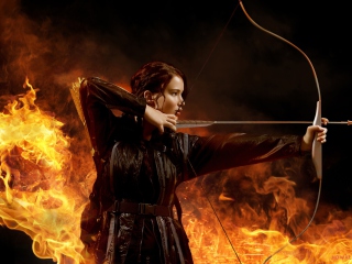 Das Jennifer Lawrence In Hunger Games Wallpaper 320x240