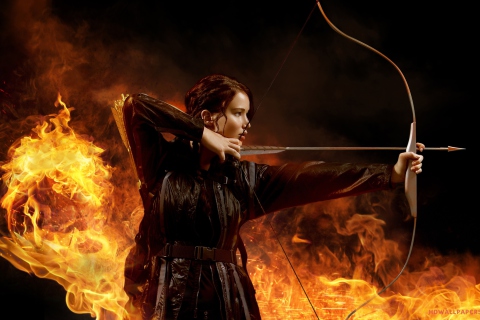 Jennifer Lawrence In Hunger Games wallpaper 480x320
