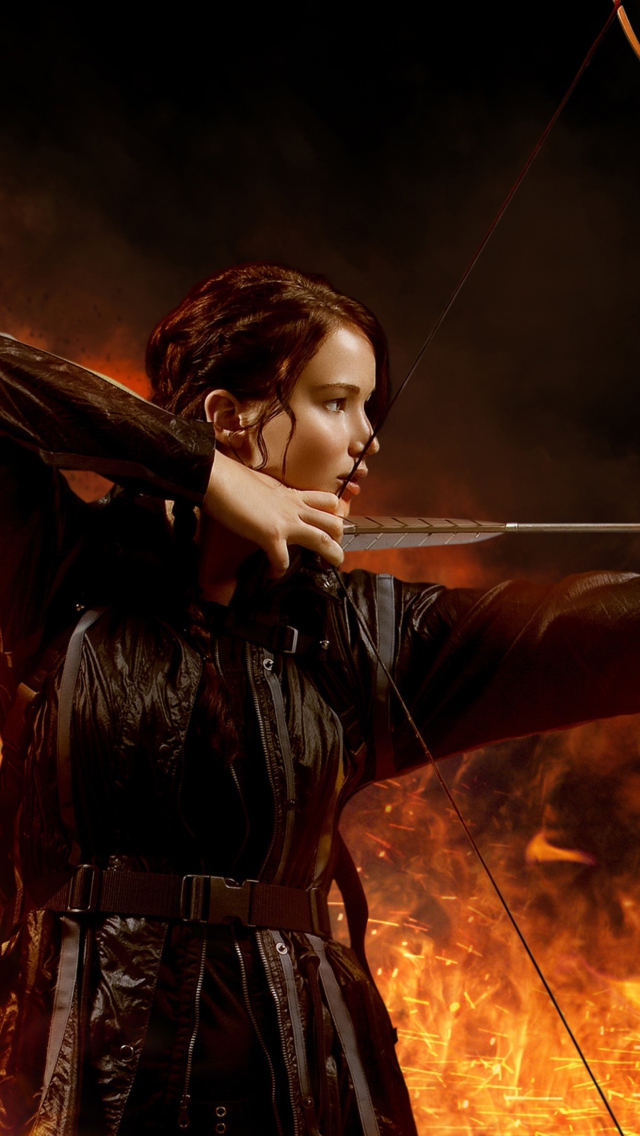 Das Jennifer Lawrence In Hunger Games Wallpaper 640x1136