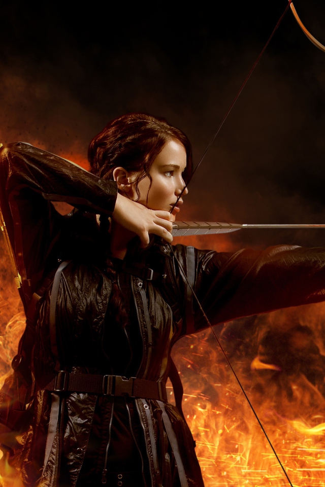 Fondo de pantalla Jennifer Lawrence In Hunger Games 640x960