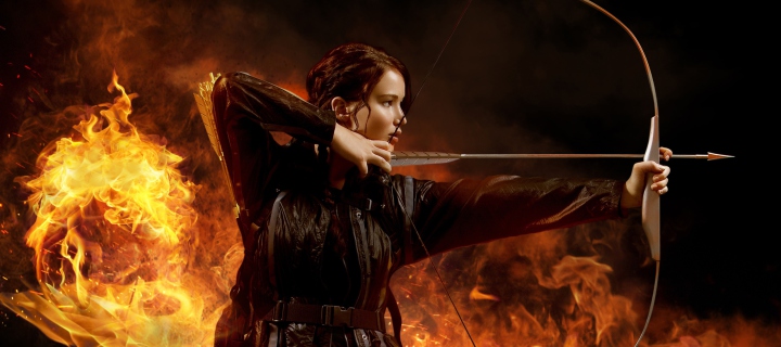 Jennifer Lawrence In Hunger Games wallpaper 720x320