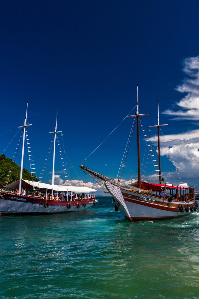 Ipanema Sailboat wallpaper 640x960