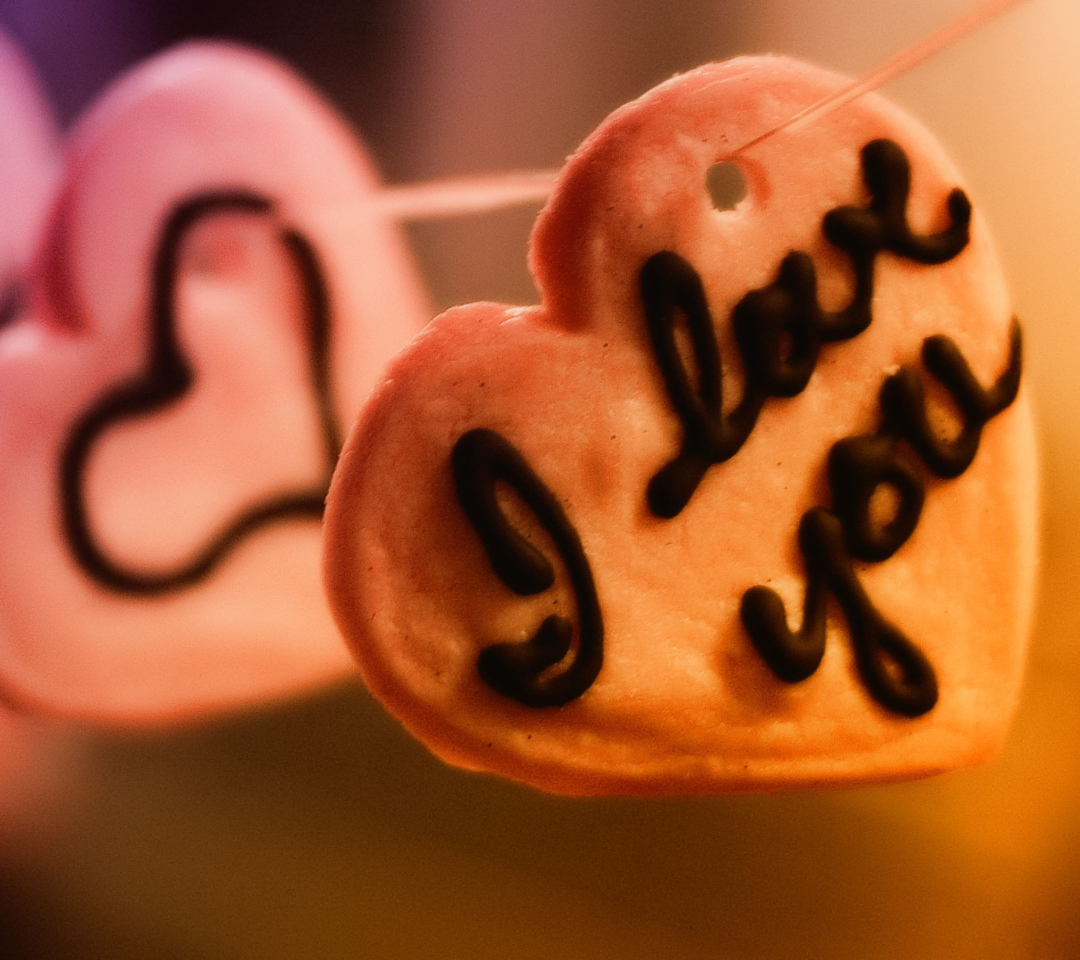 Fondo de pantalla I Love You Cookie 1080x960