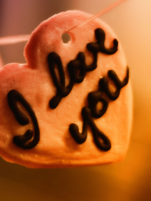 I Love You Cookie wallpaper 480x640