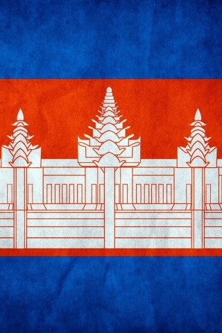 Fondo de pantalla Flag of Cambodia 320x480