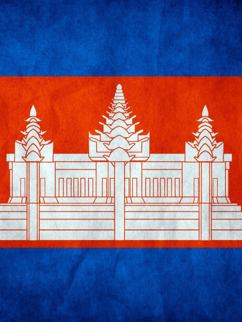 Обои Flag of Cambodia 480x640