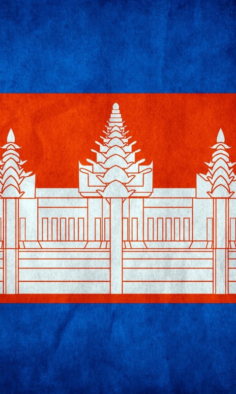 Flag of Cambodia wallpaper 480x800