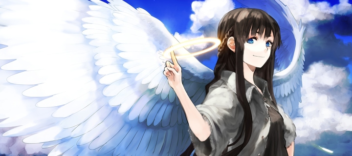 Fondo de pantalla Anime Angel 720x320