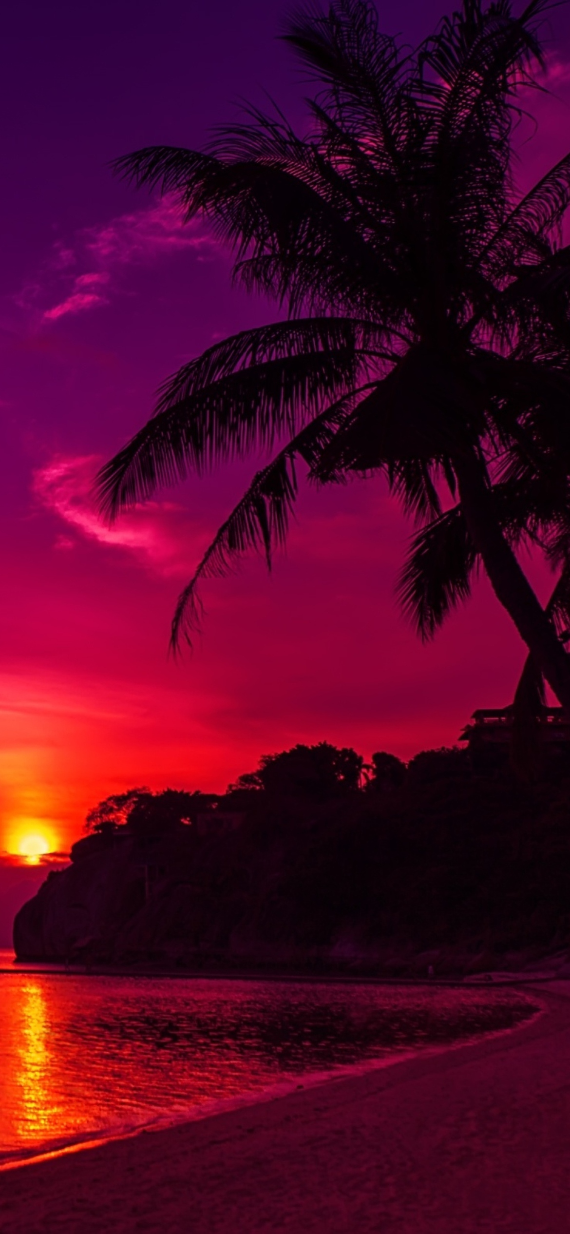 Thailand Beach Sunset wallpaper 1170x2532