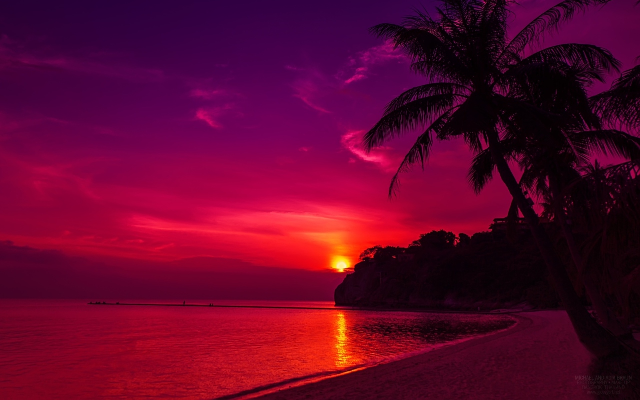 Sfondi Thailand Beach Sunset 1280x800
