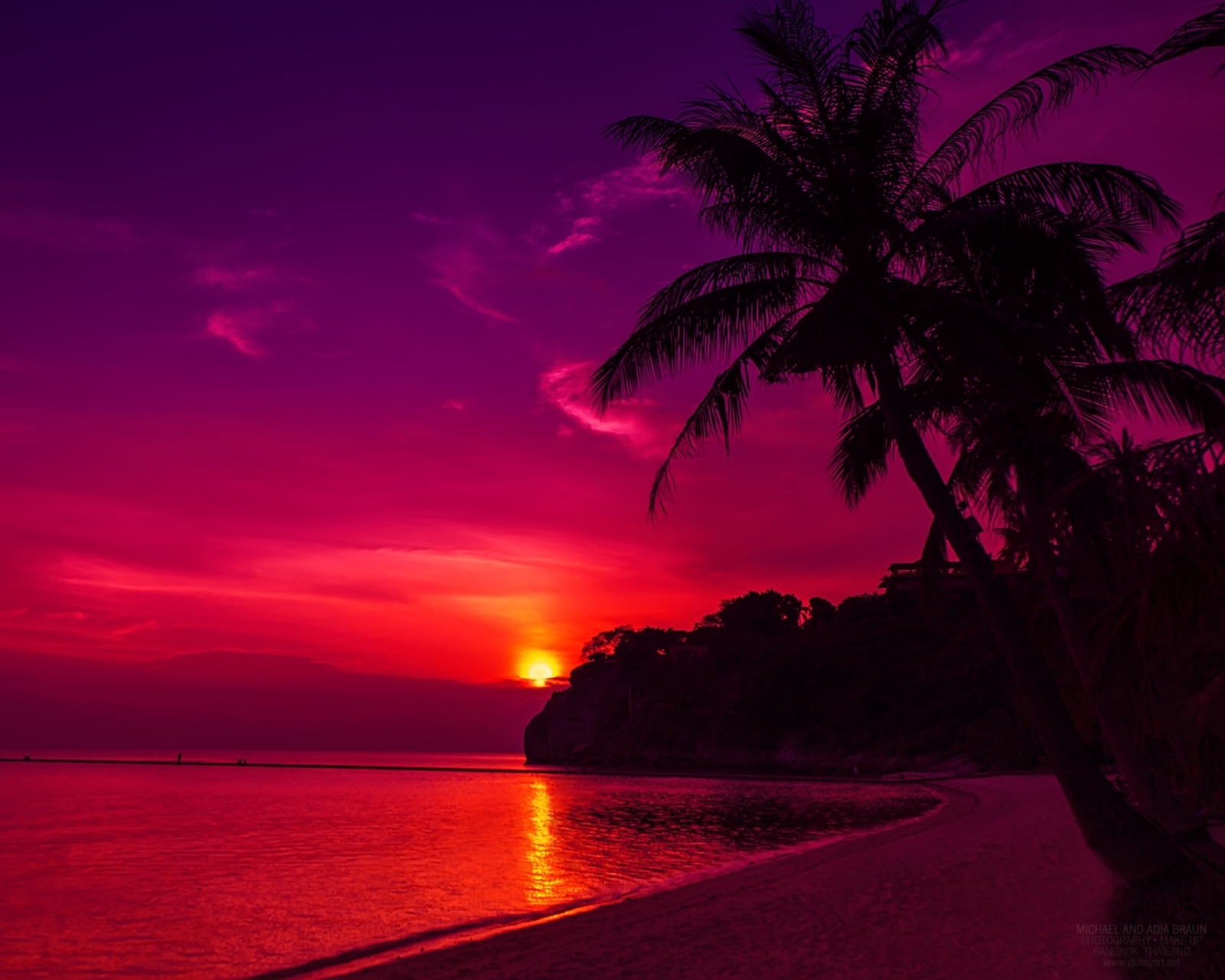 Thailand Beach Sunset wallpaper 1600x1280