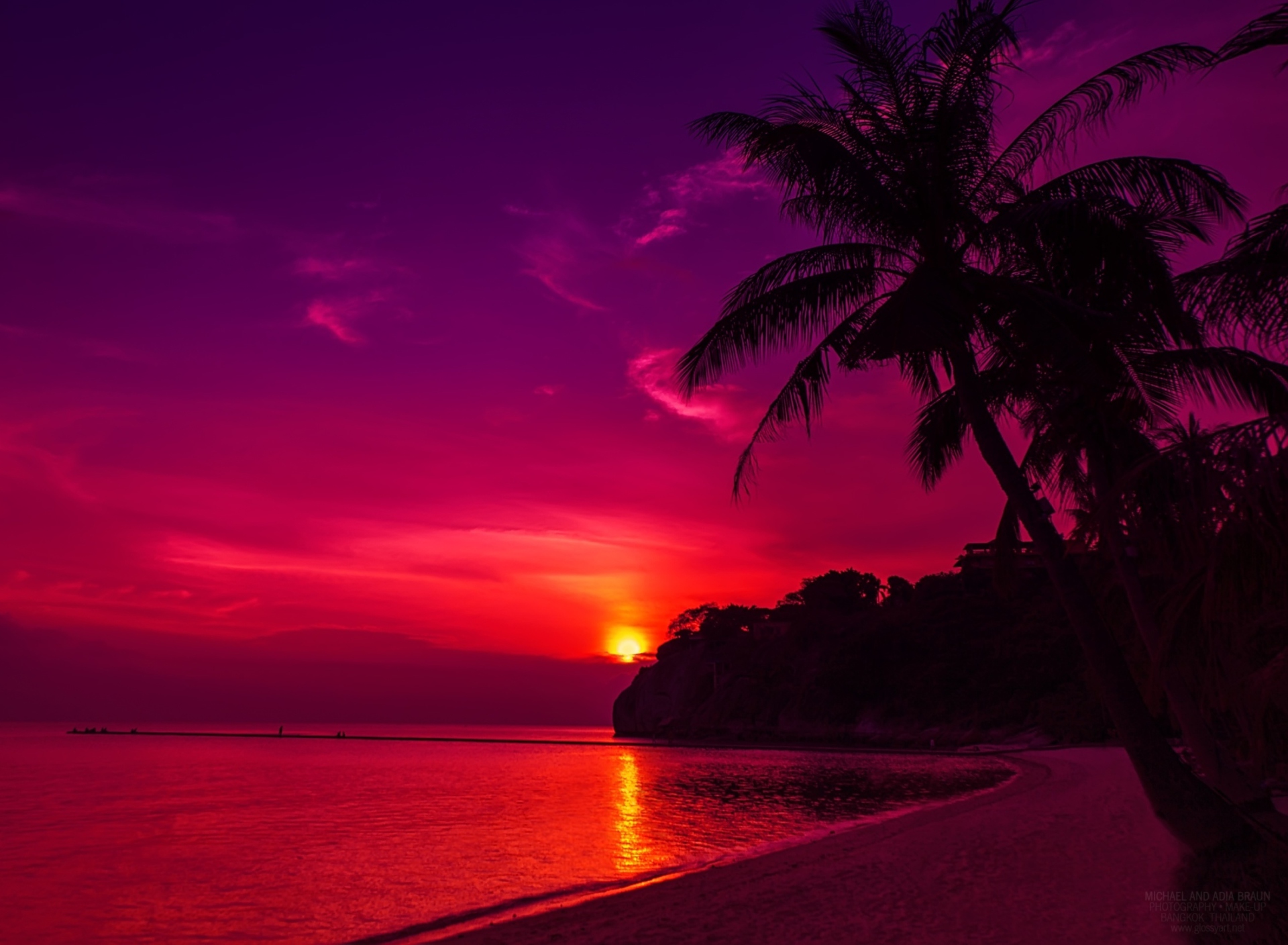 Thailand Beach Sunset wallpaper 1920x1408