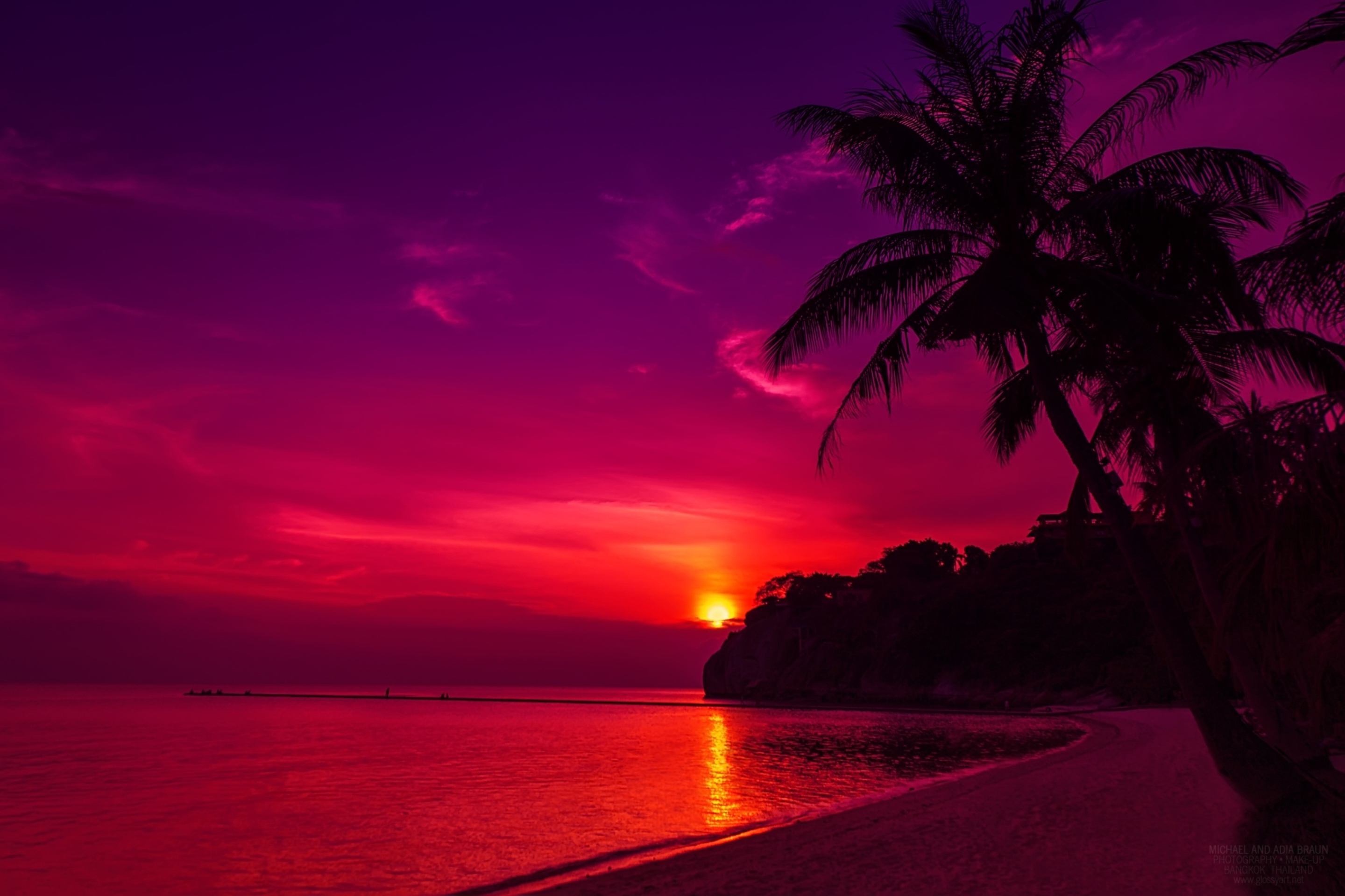 Das Thailand Beach Sunset Wallpaper 2880x1920
