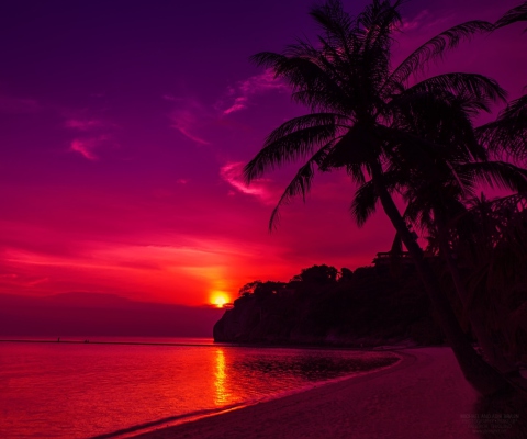 Thailand Beach Sunset wallpaper 480x400