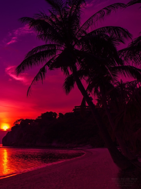 Thailand Beach Sunset wallpaper 480x640