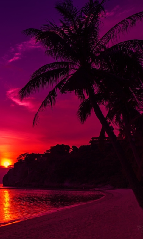 Thailand Beach Sunset screenshot #1 480x800