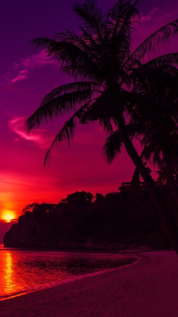 Thailand Beach Sunset wallpaper 750x1334