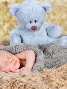 Обои Baby And His Teddy 132x176