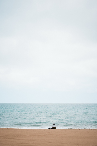 Alone On Beach screenshot #1 320x480