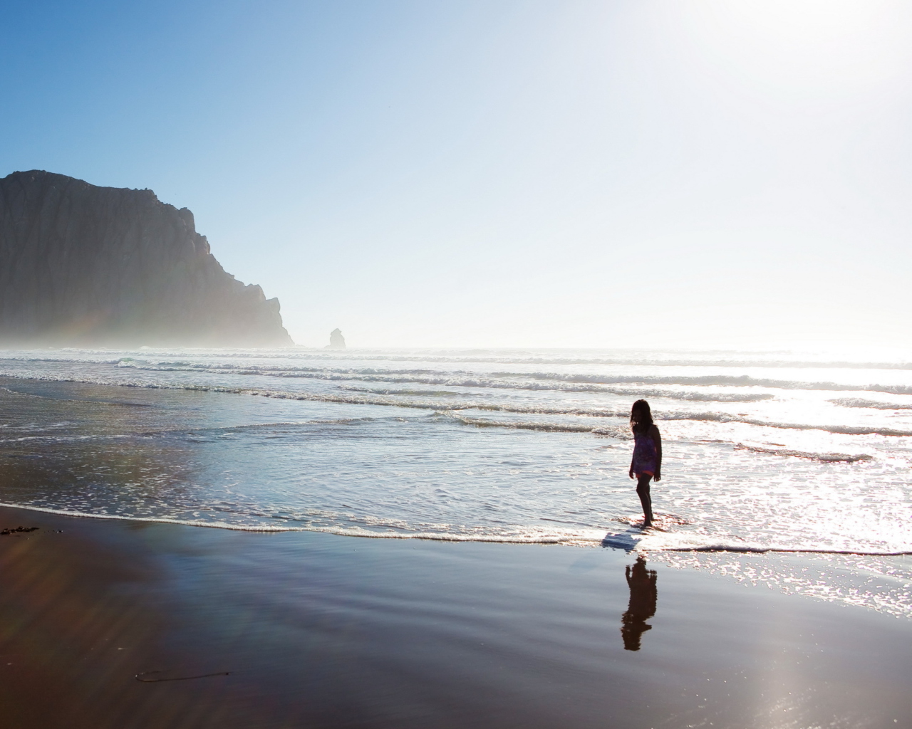 Walking By Beach wallpaper 1280x1024