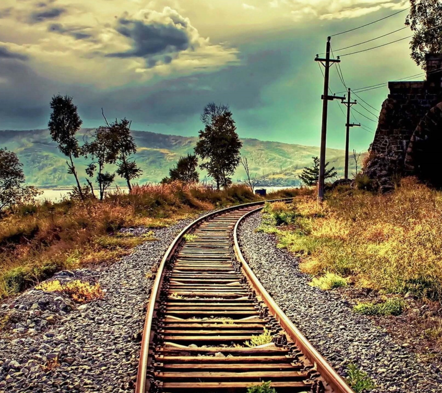 Fondo de pantalla Abandoned Railroad 1440x1280