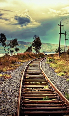 Fondo de pantalla Abandoned Railroad 240x400