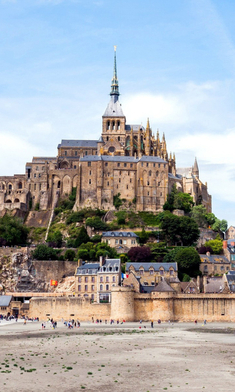 Обои Mont Saint Michel 480x800