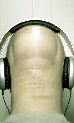 Das Finger Headphones Wallpaper 240x400