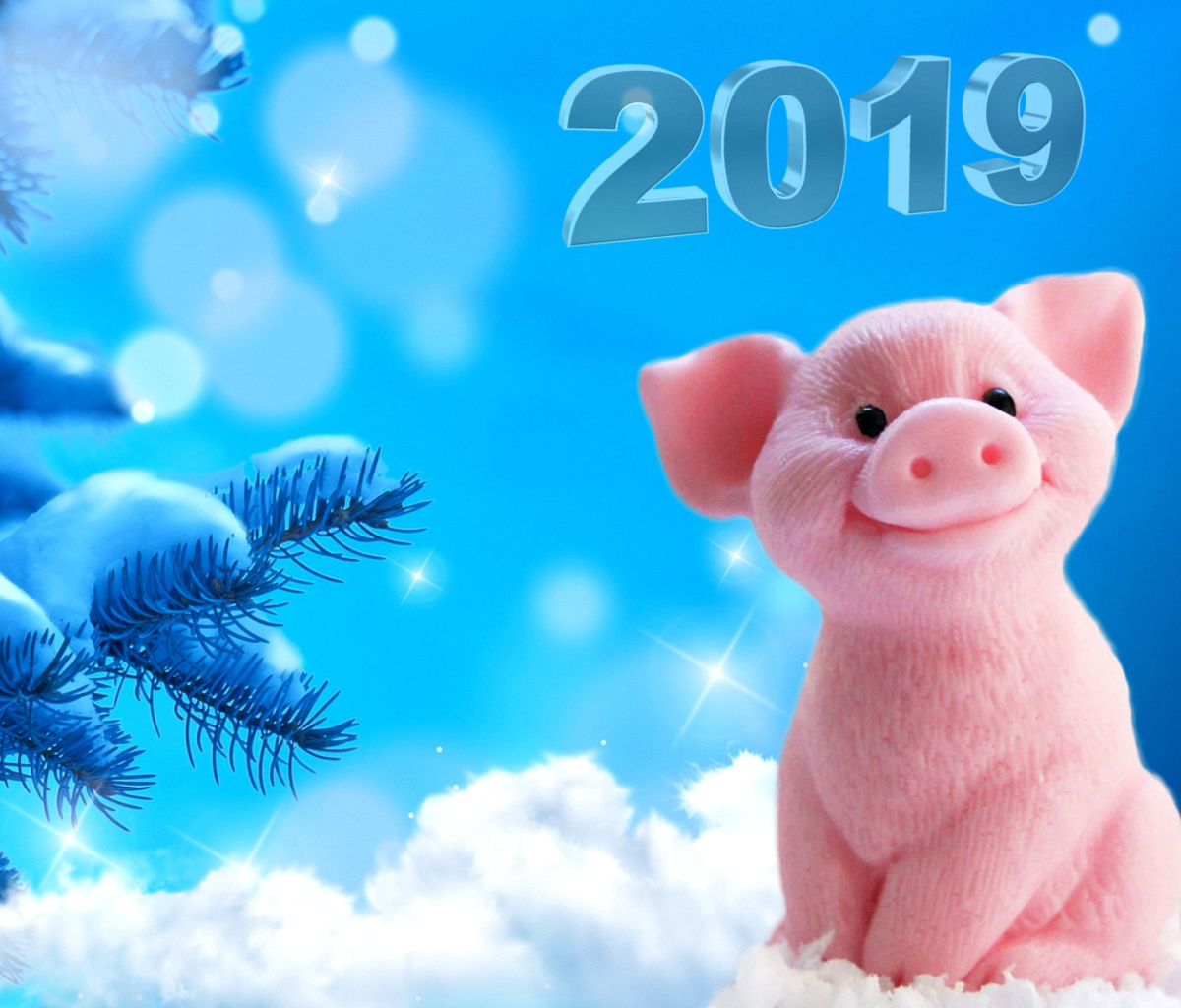 2019 Pig New Year Chinese Calendar wallpaper 1200x1024