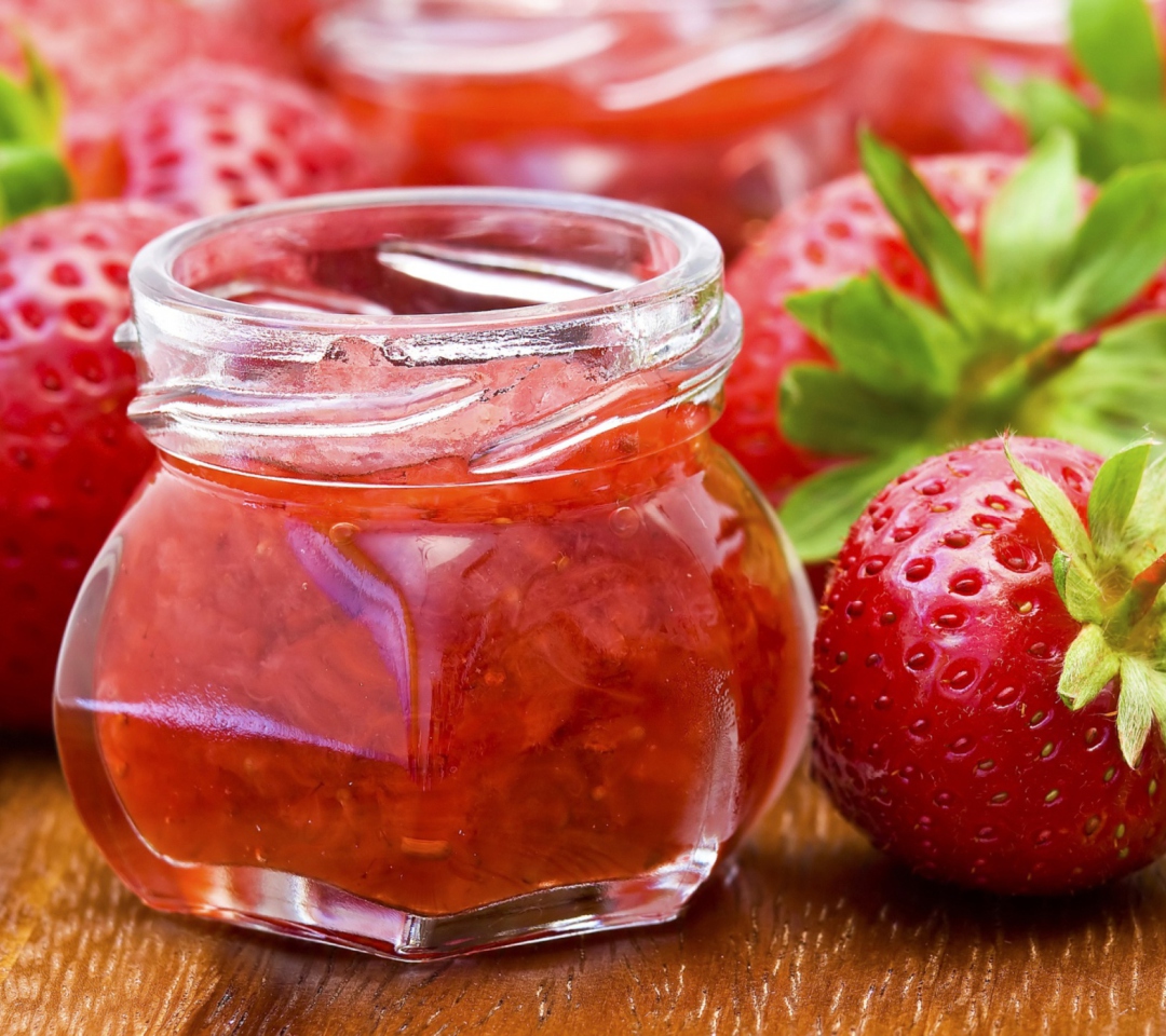 Das Strawberry Jam Wallpaper 1080x960