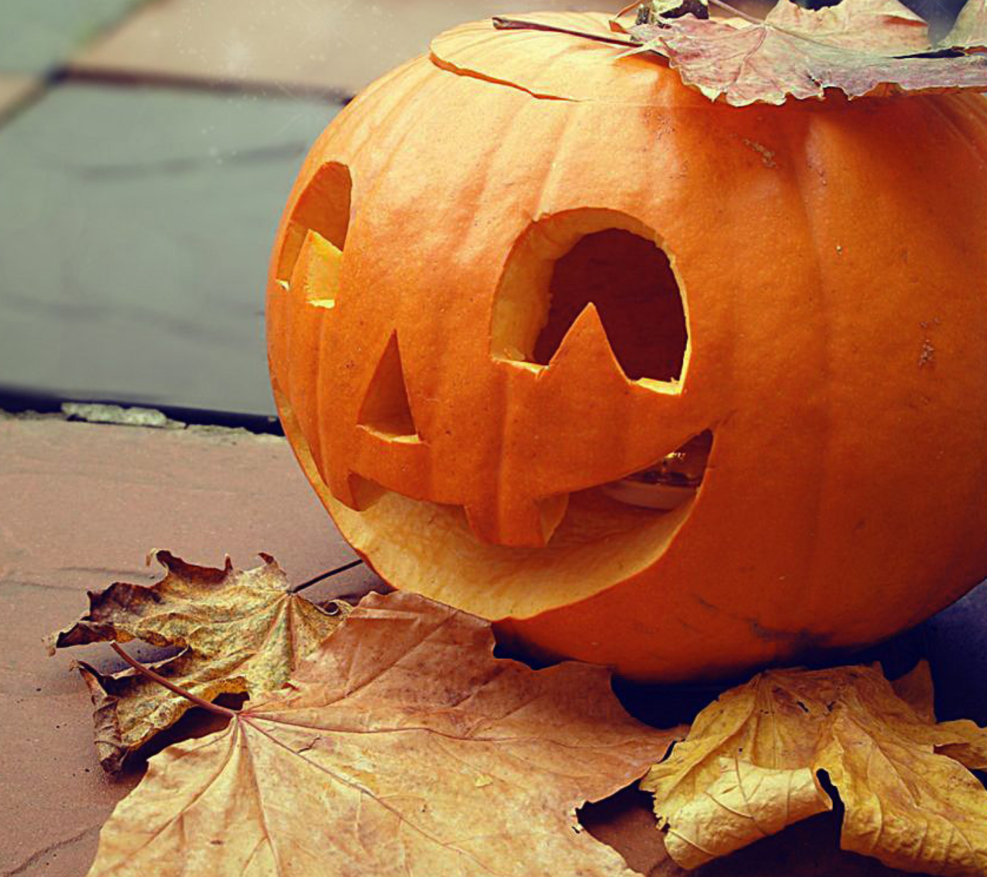 Das Smiling Pumpkin Wallpaper 1440x1280