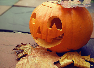 Smiling Pumpkin Background for Android, iPhone and iPad