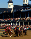 Equestrian Racing Sport wallpaper 128x160