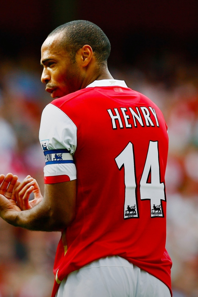 Fondo de pantalla Thierry Henry Arsenal 640x960