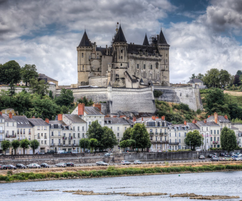 Saumur Castle on Loire wallpaper 480x400