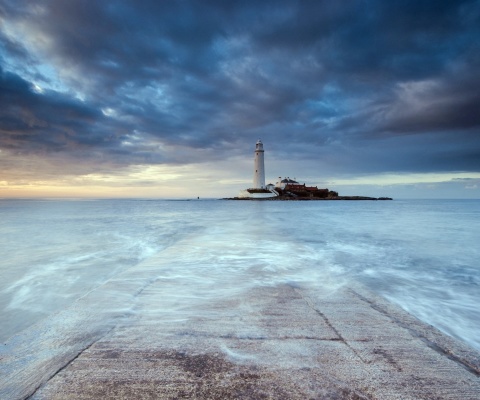 Sfondi Lighthouse in coastal zone 480x400