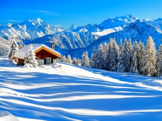 Little House In Alps screenshot #1 320x240