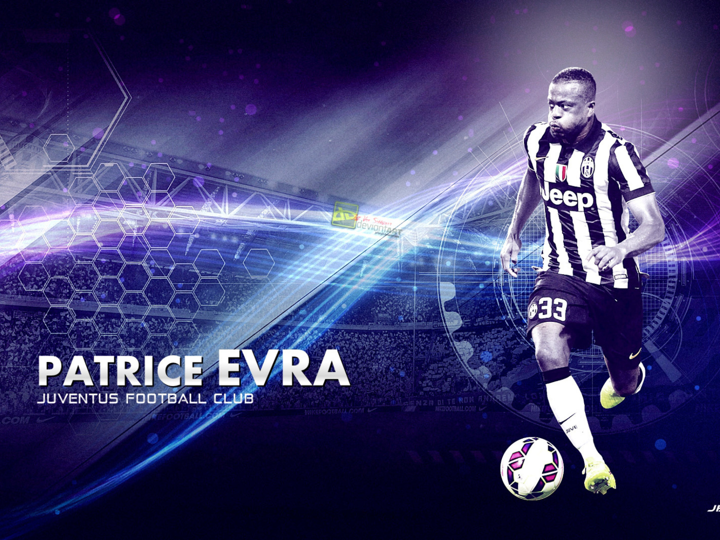 Обои Patrice Evra - Juventus 1400x1050