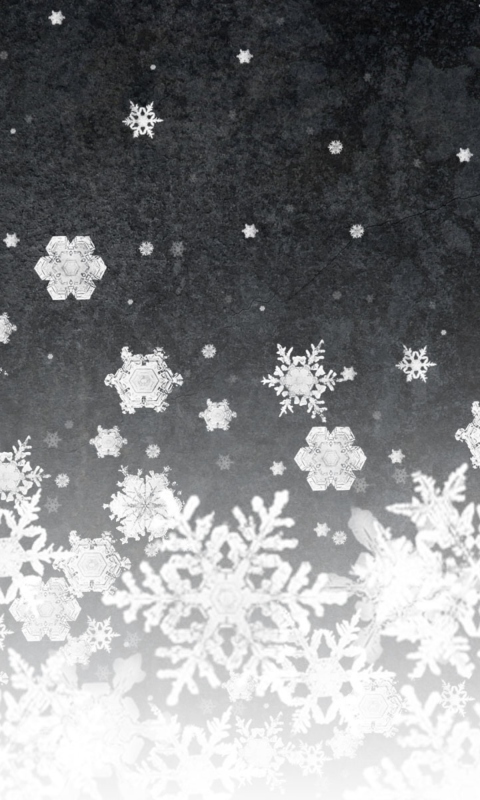 Fondo de pantalla Snowflakes 480x800