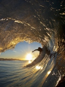 Surfer Against Big Wave wallpaper 132x176
