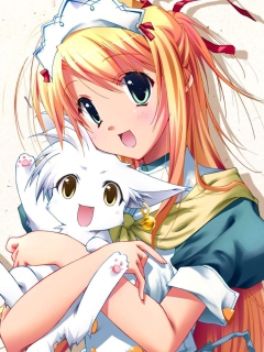 Fondo de pantalla Anime Girl 240x320