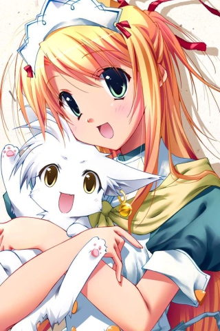 Das Anime Girl Wallpaper 320x480