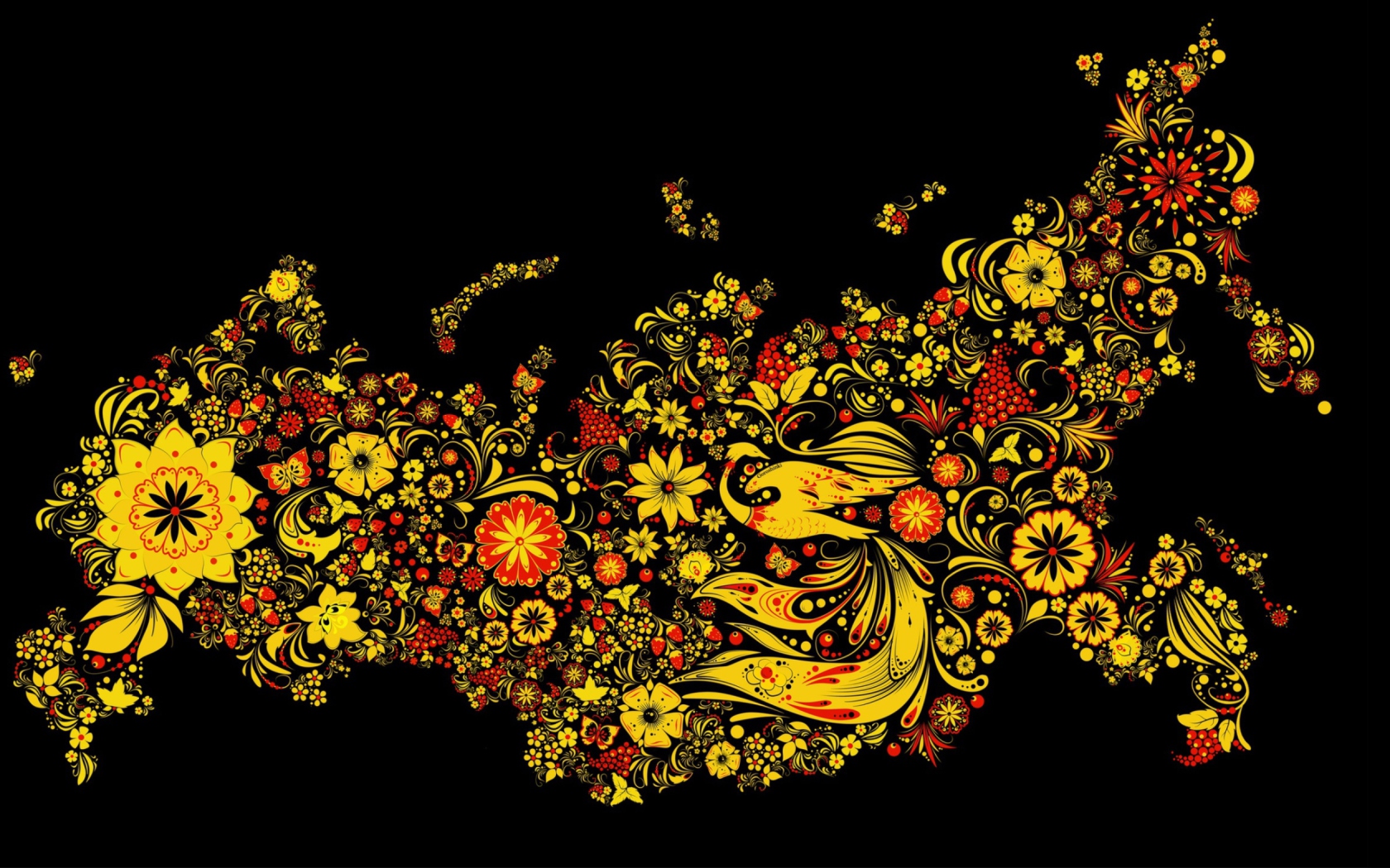 Das Asian Floral Design Wallpaper 1680x1050