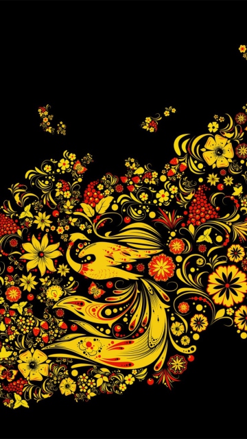 Asian Floral Design wallpaper 360x640