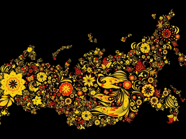 Das Asian Floral Design Wallpaper 640x480