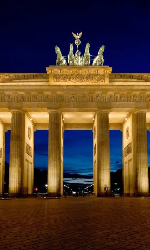 Sfondi Brandenburg Gate Berlin 480x800