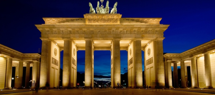 Sfondi Brandenburg Gate Berlin 720x320