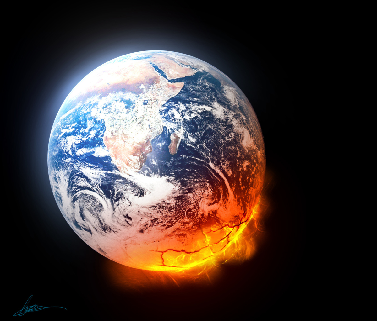 Das Melted Planet Earth Wallpaper 1200x1024