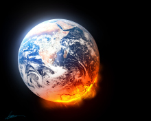 Melted Planet Earth wallpaper 220x176
