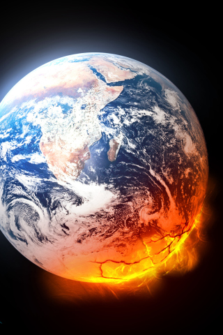 Das Melted Planet Earth Wallpaper 320x480